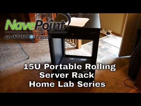 Navepoint 15U Rolling 4 Post Portable Server Rack: Great For Home Labs