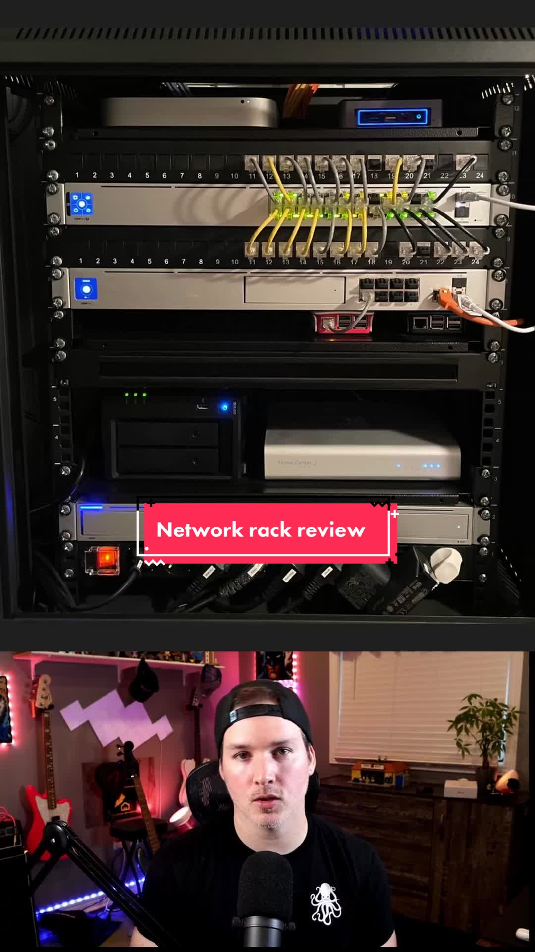 Taking a look at a viewer submitted network rack  #techtok #ethernet #homelab #lowvoltagetech #computernetworking #ubiquiti #unifi #cablemanagement #synology