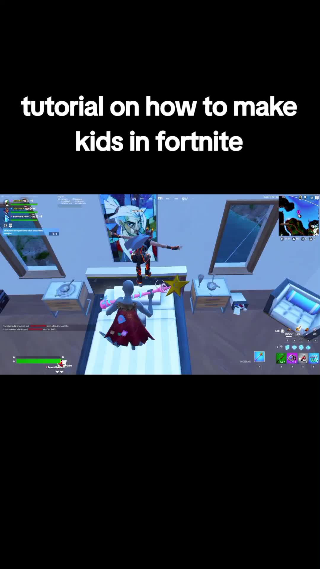 tutorial on how to make kids in fortnite