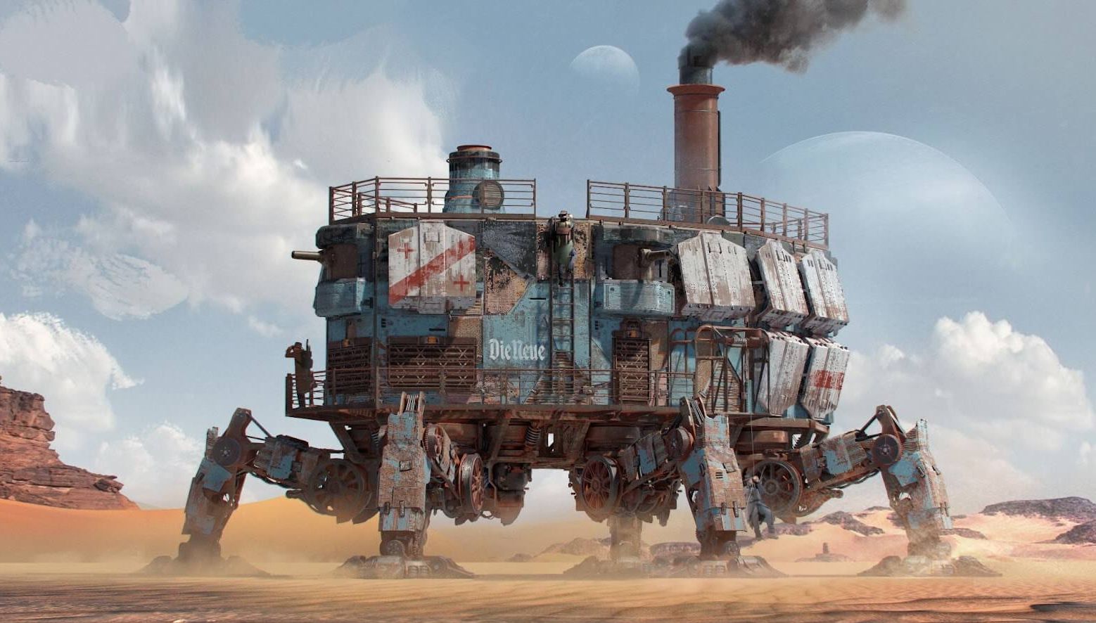The PvPvE extraction shooter where you build and drive a huge stompy mechanical base across a ruined planet gets a Steam release date