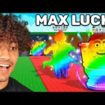 $0 To $1 TRILLION Using MAX LUCK In Steal A Brainrot..
