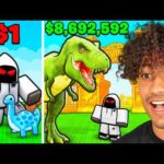 Spending $8,592,385 To Build The BIGGEST DINOSAUR PARK In Roblox..